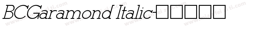 BCGaramond Italic字体转换